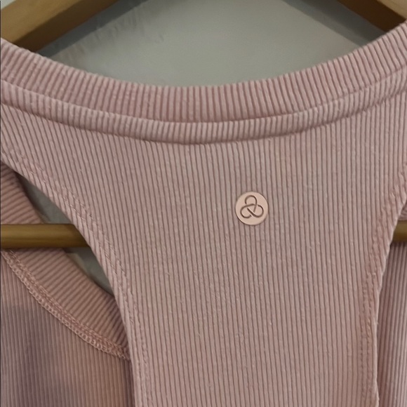 Zella Pink Racer Back Ribbed Tank Top - Picture 5 of 8